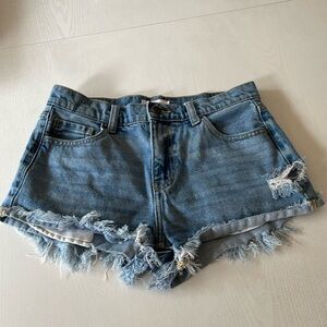 CELLO Blue Denim Jean Cut Off Shorts Sz S